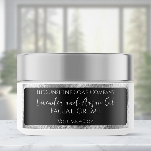 waterproof cosmetics jar label black and silver 3  (Creator Uploaded)