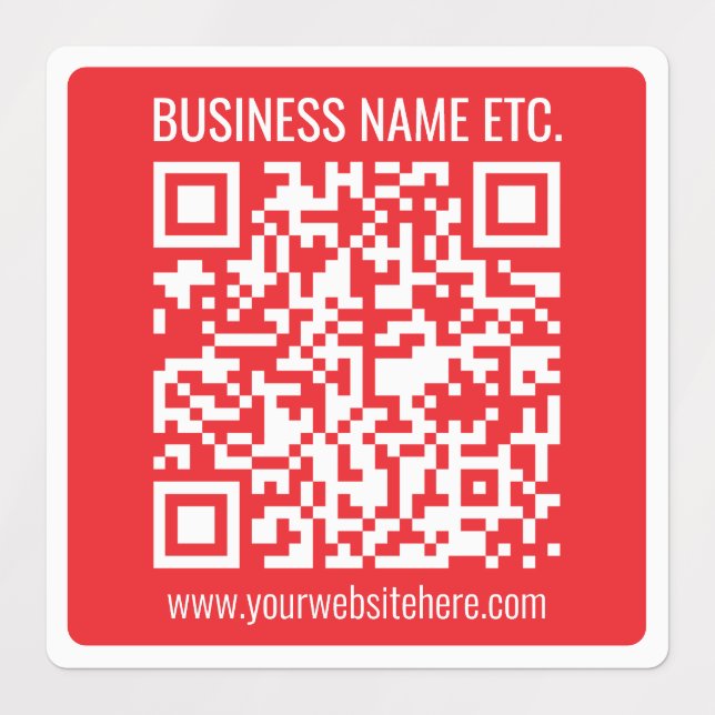  Waterproof Create Your Own QR Code | Red  Labels (Design 3)
