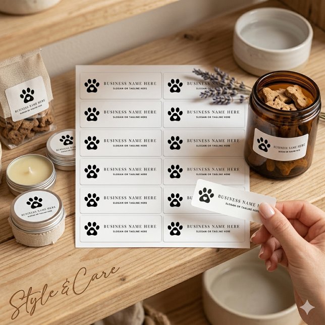 Waterproof Custom Pet Business Info For Items Labels (Waterproof Custom Pet Business Info For Items Labels)