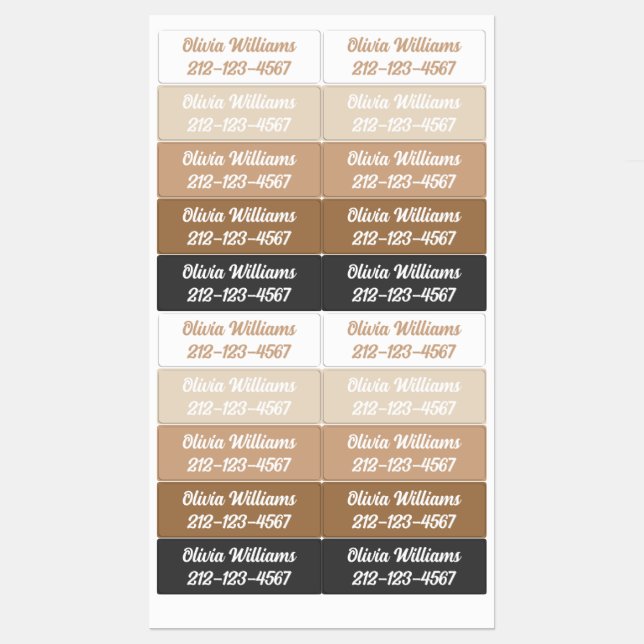 Waterproof Daycare Back to School Daughter's Name  Labels (Sheet)