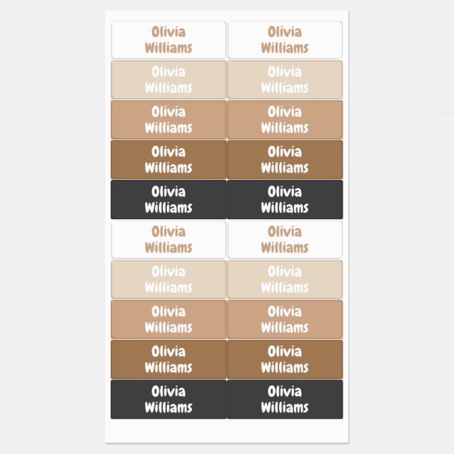 Waterproof Daycare Back to School Kids Girl's Name Labels (Sheet)