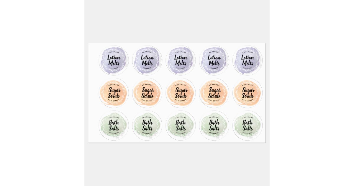 Freezer Meal Labels on Waterproof Vinyl Watercolor Pastel Customization  Available 