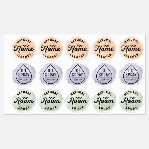 Waterproof Essential Oil Spray Bottle Labels Zazzle