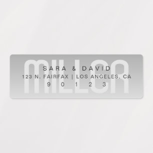 Waterproof Fading Grey Ombre Address Labels