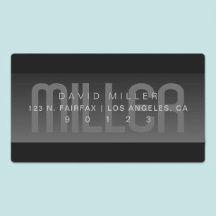 Waterproof Fading Very Dark Grey & Black Address Labels