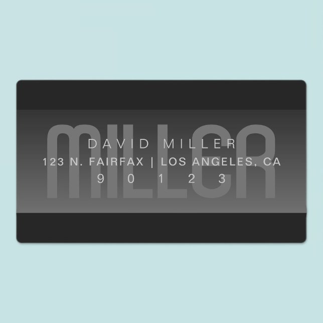 Waterproof Fading Very Dark Grey & Black Address Labels (Creator Uploaded)