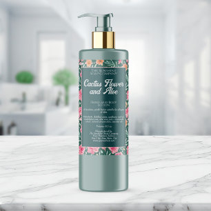 Waterproof floral cosmetics packaging label