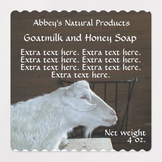 Waterproof Goat Milk Soap Label 