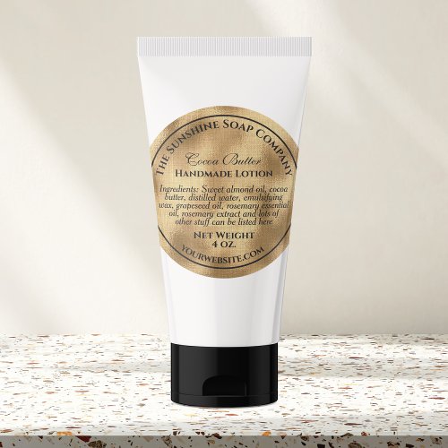 Waterproof gold foil cosmetics soap label