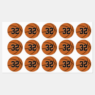 waterproof labels for 1 to 3 basketball players 