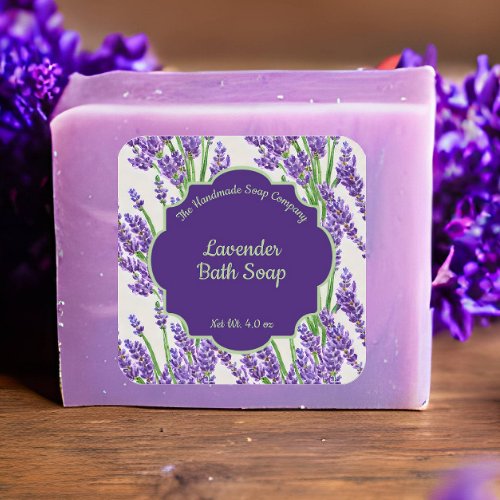 Waterproof Lavender Flowers Soap and Bath Product Labels