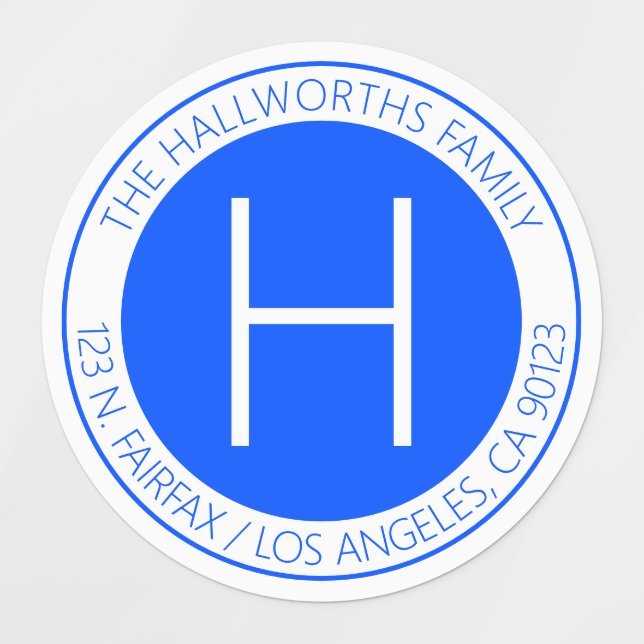 Waterproof Modern Blue & White  Labels (Design 3)