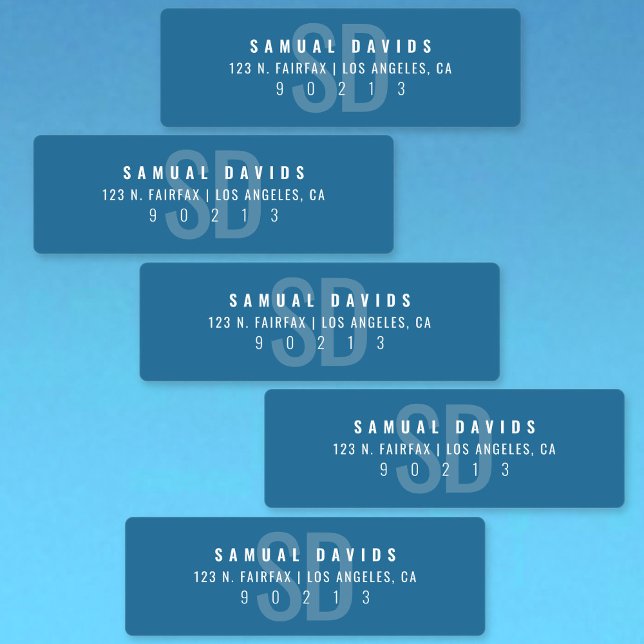 Waterproof Modern Bold Blue Address Labels (Creator Uploaded)