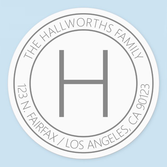 Waterproof Modern Grey & White Return Address Labels (Creator Uploaded)