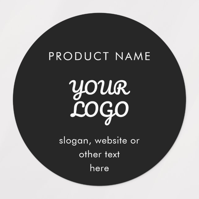Waterproof Modern Logo & Text | Black & White Labels (Design 3)