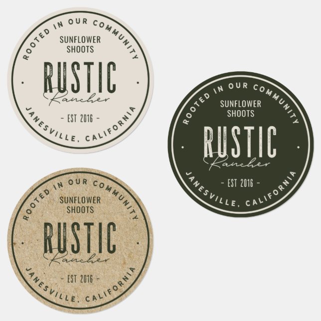 Waterproof Product Labels | Rustic Rancher (Group)
