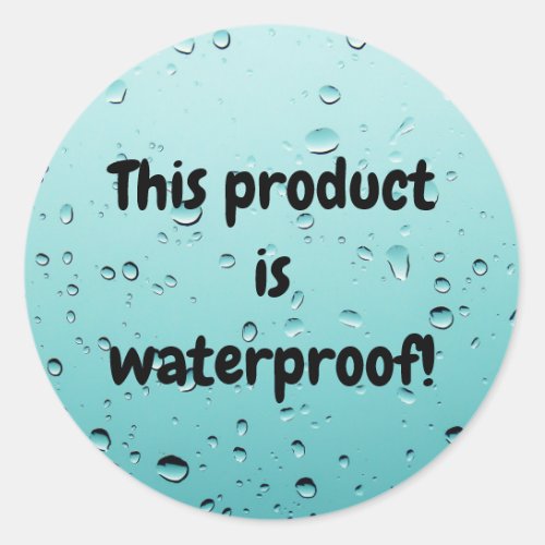Waterproof product package seal label sticker