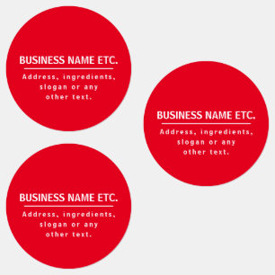Waterproof Red & White Multi-Purpose Labels