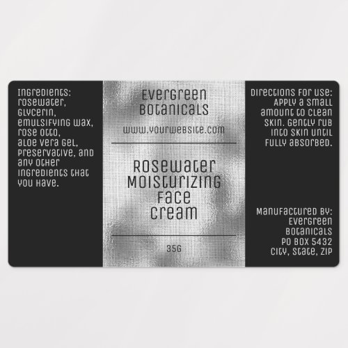waterproof soap  cosmetics label  _ black  silver