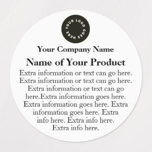 Waterproof Soap or Cosmetics Label w Logo - circle