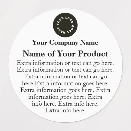 Waterproof Soap or Cosmetics Label w Logo _ circle