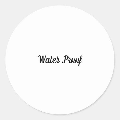 Waterproof Splash Free Black White Package Label