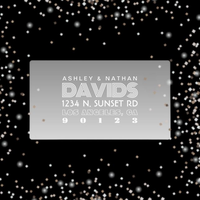 Waterproof Unique Creative Grey Ombre Address Labels (Creator Uploaded)