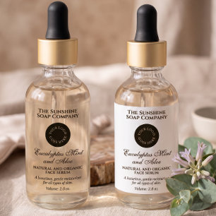 Waterproof White/Clear Cosmetics Bottle Label