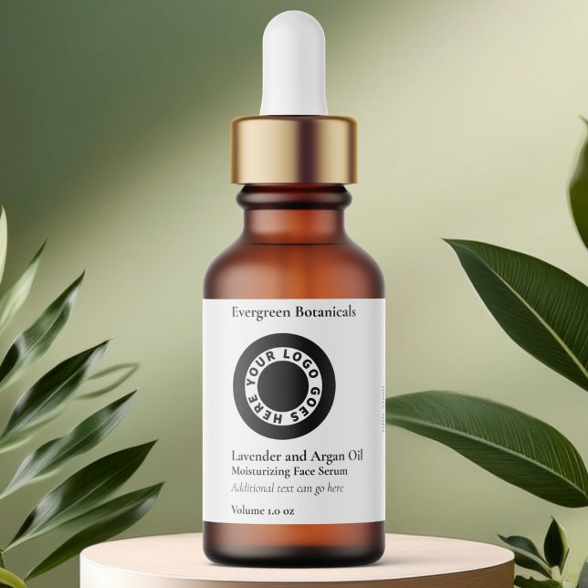 Waterproof White Dropper Bottle Label w Logo (Creator Uploaded)