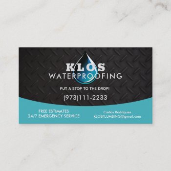 Waterproofing Slogans Business Card by MsRenny at Zazzle