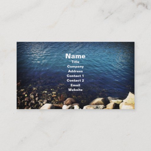 Customizable Waters Edge, business card template