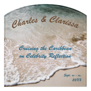 Water's Edge Personalized Stateroom Door Marke Sign