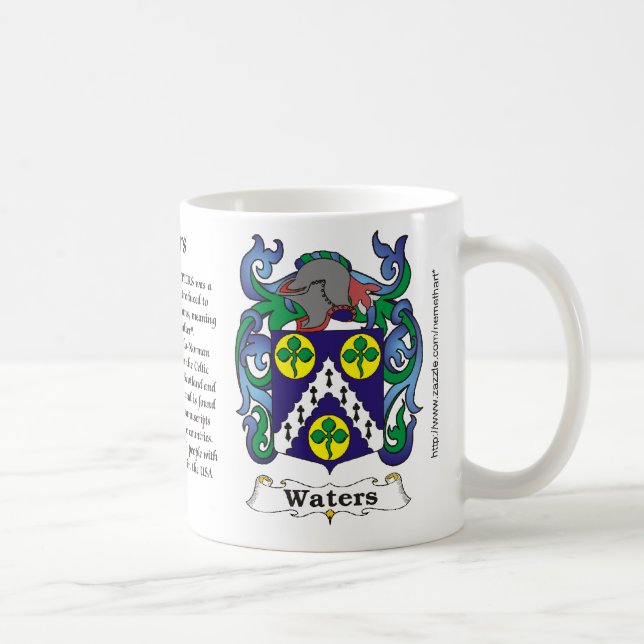 Waters Family Coat of Arms mug (Right)