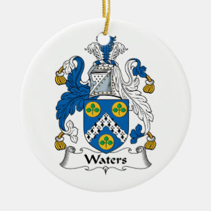 Waters Family Crest Ceramic Ornament