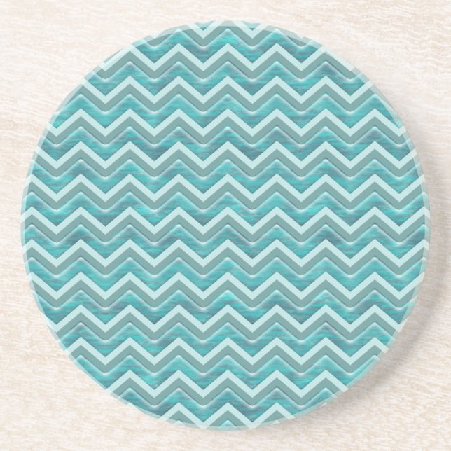 Waters Glitter Chevron Pattern Drink Coaster (Front)