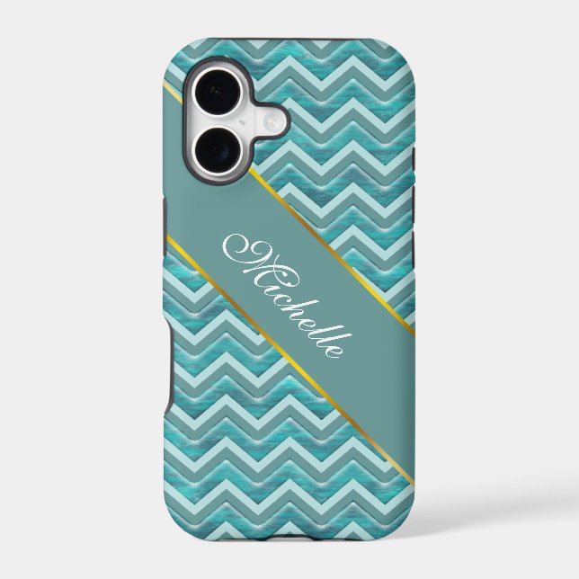 Waters Glitter Chevron Pattern Iphone Case (Back)