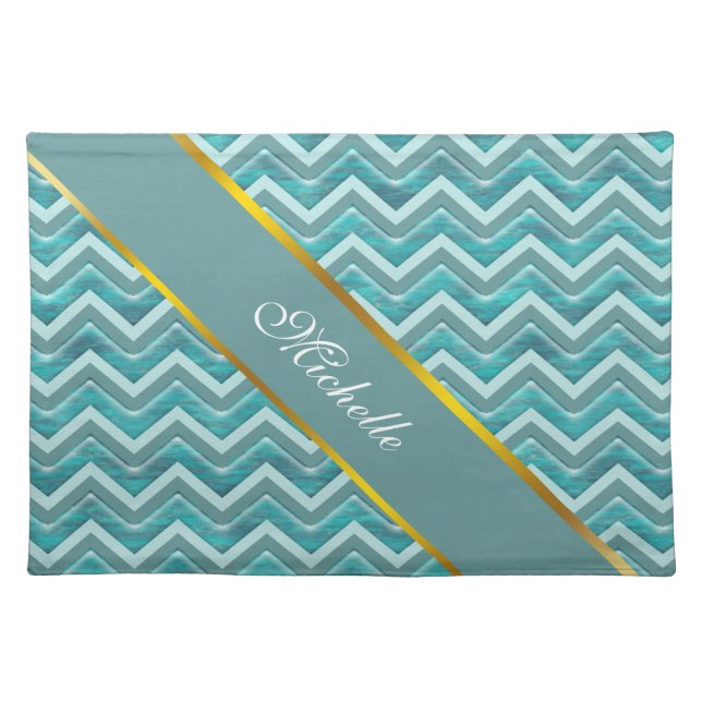 Waters Glitter Chevron Pattern Placemat (Front)