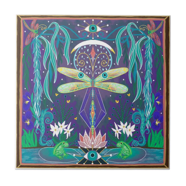 Waters of Fortune Coaster Ceramic Ornament Trinket (Front)