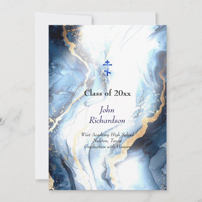 Waters of Life 2025 Orthodox Graduation Invitation (Front)