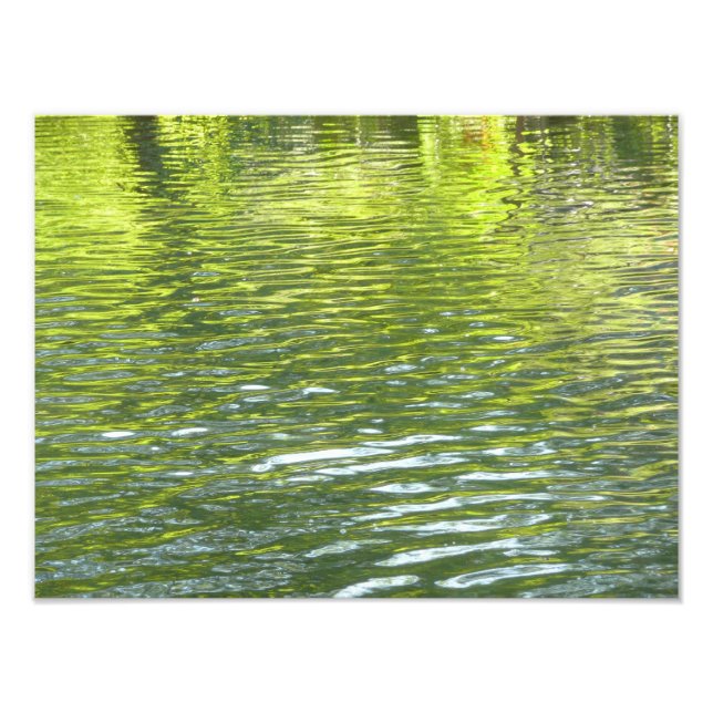 Waters of Oak Creek Yellow and Green Nature Photo (Front)