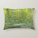 Waters of Oak Creek Yellow and Green Nature Photo Accent Pillow