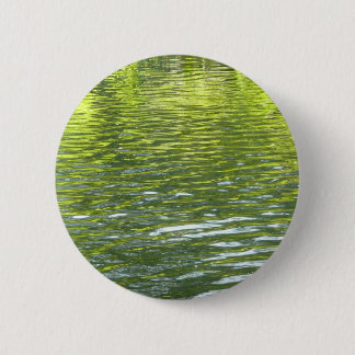 Waters of Oak Creek Yellow and Green Nature Photo Button