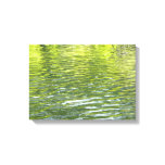 Waters of Oak Creek Yellow and Green Nature Photo Canvas Print