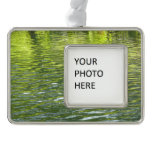 Waters of Oak Creek Yellow and Green Nature Photo Christmas Ornament