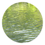 Waters of Oak Creek Yellow and Green Nature Photo Classic Round Sticker