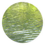 Waters of Oak Creek Yellow and Green Nature Photo Classic Round Sticker