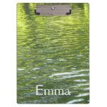 Waters of Oak Creek Yellow and Green Nature Photo Clipboard