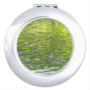 Waters of Oak Creek Yellow and Green Nature Photo Compact Mirror