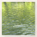 Waters of Oak Creek Yellow and Green Nature Photo Glass Coaster