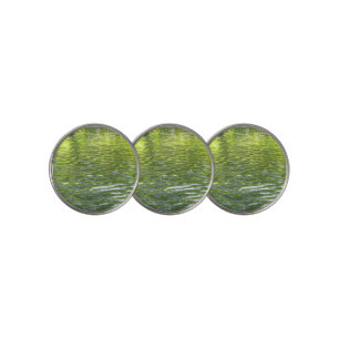 Waters of Oak Creek Yellow and Green Nature Photo Golf Ball Marker